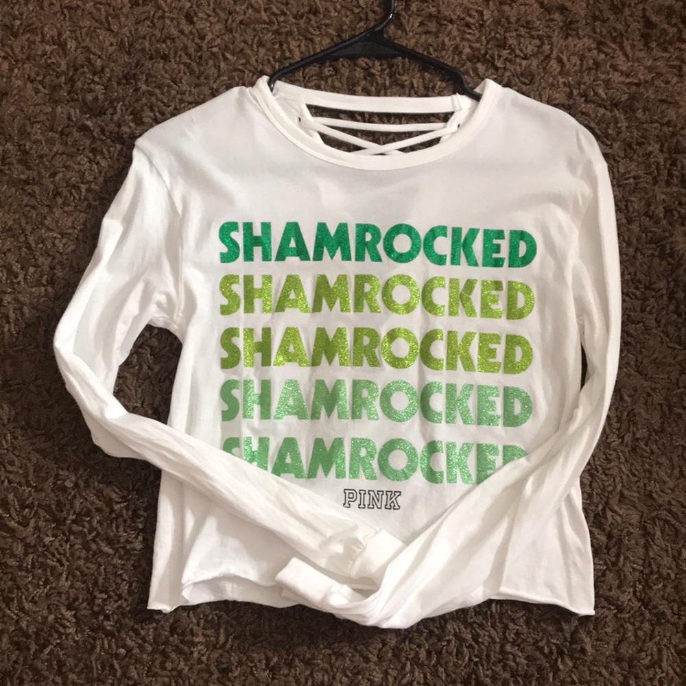 ☘️🍀Pink Victoria secret St. patty’s day shirt